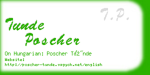 tunde poscher business card